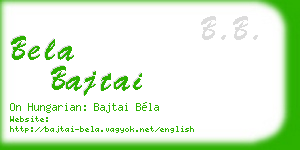 bela bajtai business card